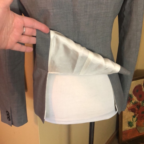 BANANA REPUBLIC  size 4 Stretch Wool Classic Gray Career Timeless Lined $188 EU - Picture 10 of 16
